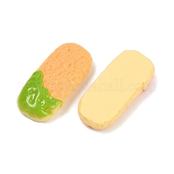 オペーク樹脂カボション  模造ビスケット  レディフィンガー  ミックスカラー  26.5x12.5x5.5mm&nbsp;CRES-D305-04