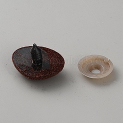三角形の PS プラスチック、グースダウンクラフト安全鼻付き  人形作り用品  プラスチックワッシャー付き  サドルブラウン  20mm&nbsp;FIND-WH0609-41G-02