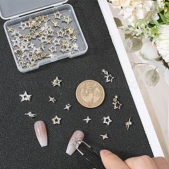 Star Alloy Rhinestone Cabochons&nbsp;MRMJ-CP0001-43E