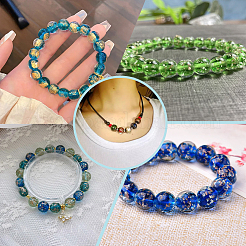 90Pcs 9 Styles Handmade Luminous Inner Flower Lampwork Beads&nbsp;LAMP-PH0001-26