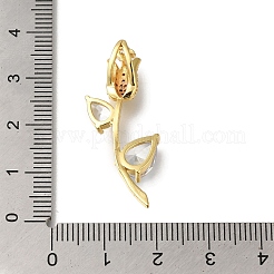Rack Plating Brass Micro Pave Cubic Zirconia Pendants&nbsp;KK-G500-31B-G