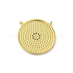 Rack Plating Brass Pave Cubic Zirconia Enamel 2-Loop Pendants&nbsp;KK-O142-11G