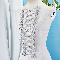 ポリエステルドレストリム1個  服飾材料  ライトグレー  410x140~180x1.3mm&nbsp;FIND-CY0002-05A