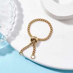 304ステンレススチールチェーンリング部品  ゴールドカラー  内径：27mm&nbsp;RJEW-JR00666-01