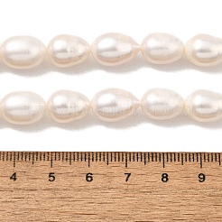 天然養殖淡水パールビーズ連売り  ライス  グレード4a++  古いレース  9~10mm  穴：0.6mm  約35~36個/連  15.55''~15.75''（39.5~40センチメートル）&nbsp;PEAR-I007-01E-05A
