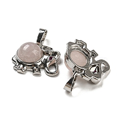 Natural Rose Quartz Pendants&nbsp;G-P517-04P-02