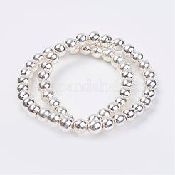 Non-magnetic Synthetic Hematite Bead Strands&nbsp;G-P262-20-8mm-S