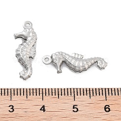 変色しない316サージカルステンレスペンダント  タツノオトシゴ  ステンレス鋼色  21x7x3mm  穴：1mm&nbsp;STAS-C026-11P-01
