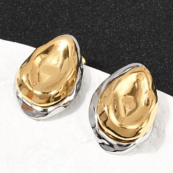 304 Stainless Steel Stud Earrings&nbsp;EJEW-U045-04C-GP