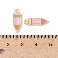 学校用品 合金エナメルパンダント  ゴールドカラー  鉛筆  18x6x1mm  穴：1.6mm&nbsp;FIND-M083-03C-G02