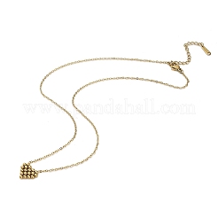 304 Stainless Steel Cluster Heart Pendant Necklaces for Women Men&nbsp;NJEW-Q028-11G