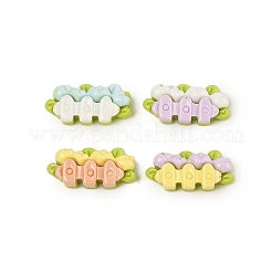 オペーク樹脂カボション  ミックスカラー  フェンシー  8x17.5x5mm&nbsp;CRES-M037-05A