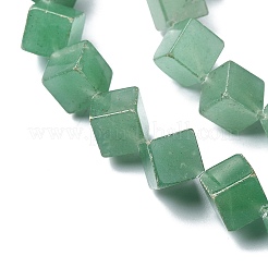 天然石グリーンアベンチュリンビーズ連売り  菱形  10x10x8mm  穴：0.8mm  約34個/連  15.55インチ（39.5cm）&nbsp;G-C135-D01-03