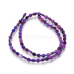 Electroplated Non-magnetic Synthetic Hematite Beads Strands&nbsp;G-P392-D