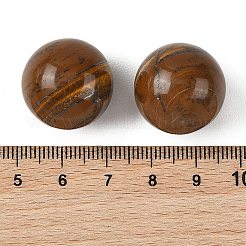 天然タイガーアイアン球ビーズ  スムーズなラウンド  穴なし/ドリルなし  20mm&nbsp;GG-D003-A03