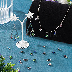 20Pcs Faceted Glass Charms&nbsp;RGLA-TADJ0001-01E