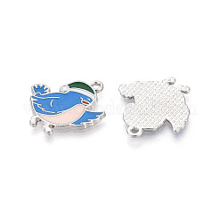 Rack Plating Alloy Enamel Bird Pendants&nbsp;ENAM-T024-80A-P