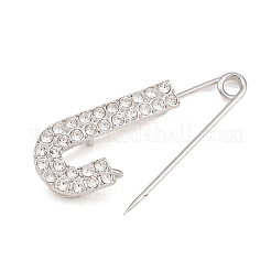 Crystal Rhinestone Safety Pin Brooches&nbsp;JEWB-A040-01A-P