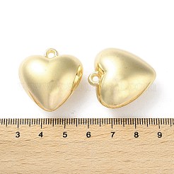 CCBプラスチックペンダント  ハートチャーム  ゴールドカラー  29x28x16mm  穴：2.5mm&nbsp;CCB-C001-09H-G