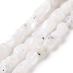 天然レインボー ムーンストーン ビーズ 連売り  ナゲット  6~10.5x6~7.5x4~5mm  穴：0.8mm  約50~55個/連  15.94''（40.5センチメートル）&nbsp;G-A208-12