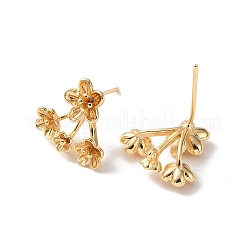 Brass Stud Earring Findings&nbsp;LS-KK-Z164-04G-01