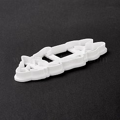 Ppプラスチッククッキーカッター  コーギーの形  ホワイト  135x55x10.5mm&nbsp;DIY-I093-02