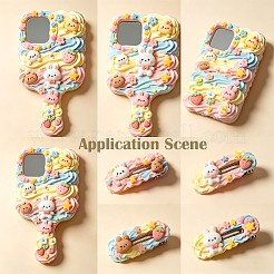 模造ホイップケーキクリーム接着剤  電話ケースクラフト装飾用のDIYシミュレーション模倣クリーム  淡いチソウ  15x4mm&nbsp;DIY-H002-21B
