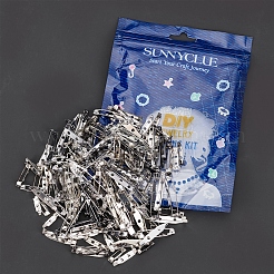 アイアン製ブローチパーツ  バックバーピン  ミックスカラー  15x6mm  6サイズ  3色/サイズ  10個/カラー  180個/袋&nbsp;IFIN-SC0001-17