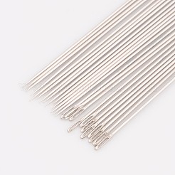 炭素鋼ミシン針  ダーニング針  プラチナ  55x0.7mm  穴：0.5mm&nbsp;E253-8