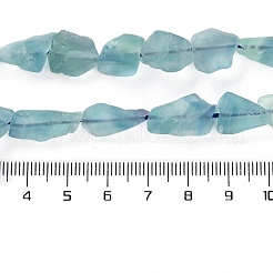 粗い天然蛍石ビーズ連売り  ナゲット  14.5~18.5x10~13x5.5~8mm  穴：1mm  約31個/連  15.75インチ（40cm）&nbsp;G-G116-B03-01