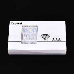 112個の電気メッキガラスチャーム  ティアドロップ  多面カット  カラフル  18x11.5x5.5mm  穴：1.8mm&nbsp;EGLA-T029-04B