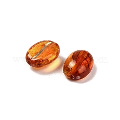 透明なアクリルビーズ  コー​​ヒー豆  ゴールドライン入り  サドルブラウン  10.5x8x4.5~5mm  穴：1.2mm&nbsp;X-OACR-Z030-01C