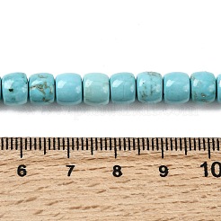 天然マグネサイトビーズ連売り  染め＆加熱  バレル  ダークターコイズ  7x6mm  穴：1mm  約59個/連  15.55''（39.5センチメートル）&nbsp;G-P598-C01-01A