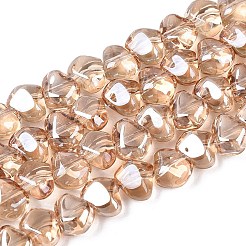Electroplate Transparent Glass Beads Strands&nbsp;EGLA-Q133-01A