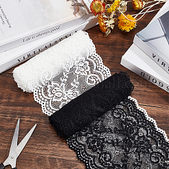 4.58m 2色レース刺繍衣装アクセサリー  アップリケパッチ  ミシンクラフト装飾  花  ミックスカラー  150~160mm  2.29m /カラー&nbsp;DIY-GF0005-03