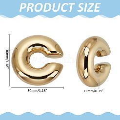 C-Shaped 304 Stainless Steel Cuff Earrings&nbsp;EJEW-WH0519-26G