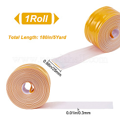 PVC反射テープ  テープで縫う  洋服用  ワークスーツ  レインコート  ジャケット  オレンジ  25x0.3mm&nbsp;DIY-GF0007-51A