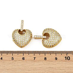Brass Micro Pave Cubic Zirconia Pendants&nbsp;KK-S526-32G