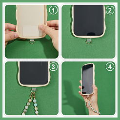 1Pc PVC & Zinc Alloy & Natural Amazonite Beads Mobile Straps&nbsp;AJEW-PH0001-50A