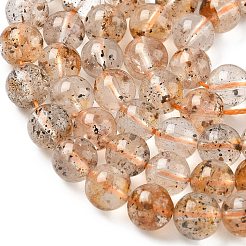 天然ハーキマーダイヤモンドビーズ連売り  ラウンド  8mm  穴：1mm  約47個/連  14.96''（38センチメートル）&nbsp;G-Z115-C03-8mm