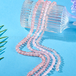 4 Strands 4 Styles Transparent Glass Bead Strands&nbsp;GLAA-TADJ0001-01A