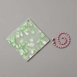 Translucent Acrylic Disc Pendant Keychain&nbsp;KEYC-WH0027-85A-01