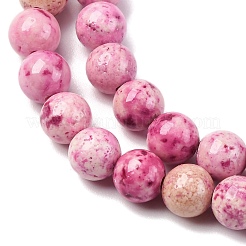 Natural Dyed Marble Beads Strands&nbsp;G-P593-6mm-05