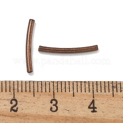 Brass Curved Tube Beads&nbsp;KK-B120-04F-R