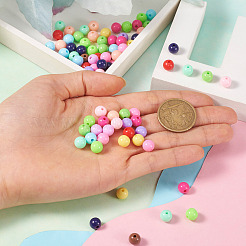 300Pcs 15 Colors Opaque Acrylic Beads&nbsp;SACR-TA0001-13