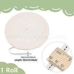 コットンヘリンボーンリボン  ブラック  3/8インチ（10mm）&nbsp;OCOR-WH0070-149A