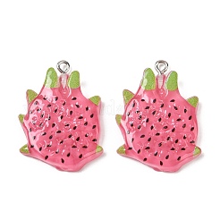 Fruit Theme Spray Painted Opaque Resin Pendants&nbsp;RESI-F061-02