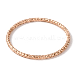 イオンプレーティング（IP）304ステンレススチール製女性用バングル  ローズゴールド  内径：2-1/2インチ（6.2cm）&nbsp;BJEW-B104-28RG