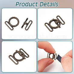 32色合金バックル4個  人形作り用  ミックスカラー  リング：11x9x1.5mm  バー：10x6x1.6mm  穴：8x1.5mm  8個/カラー&nbsp;DIY-FG0005-99