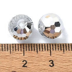 Half Plated Glass Beads&nbsp;EGLA-P059-02B-HP04